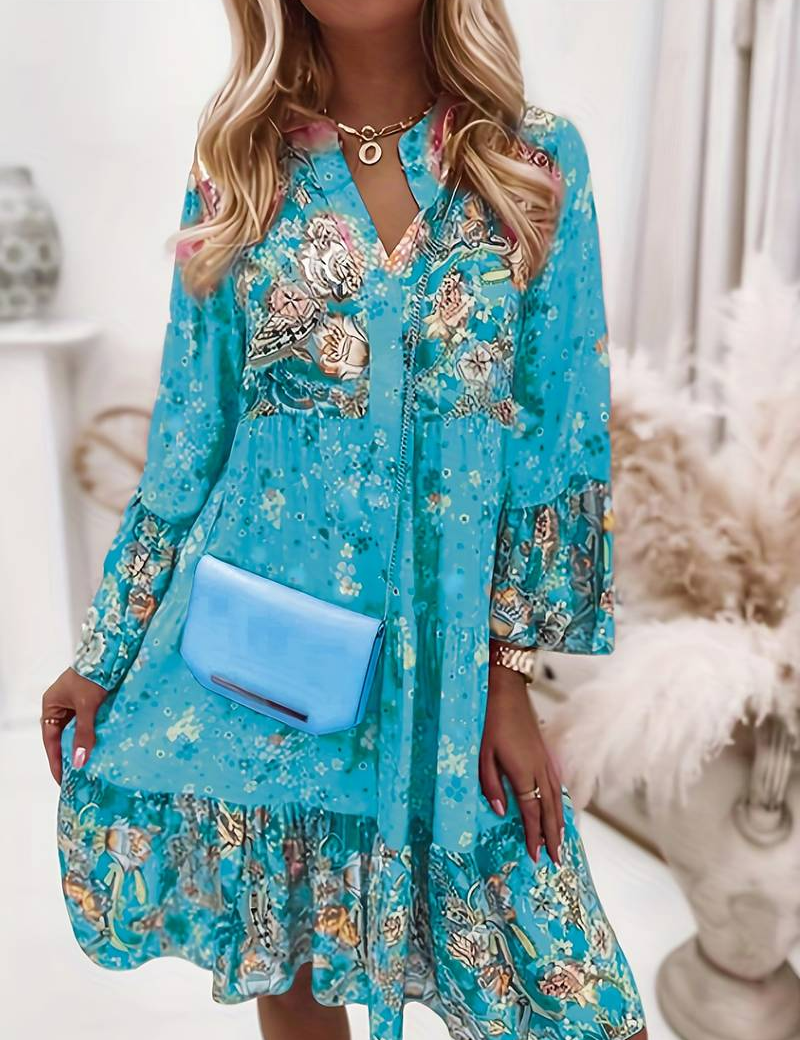 Pascale Robe Bohème Femme – Maxi légère avec imprimé floral intemporel & coupe flatteuse