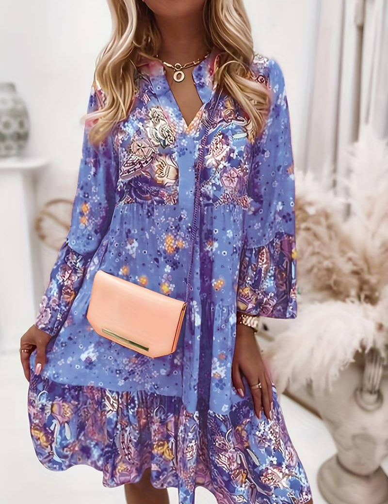 Pascale Robe Bohème Femme – Maxi légère avec imprimé floral intemporel & coupe flatteuse