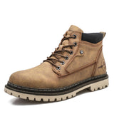 Logan Bottines Homme Robustesse – Similicuir Durable, Semelle Crantée & Lacets