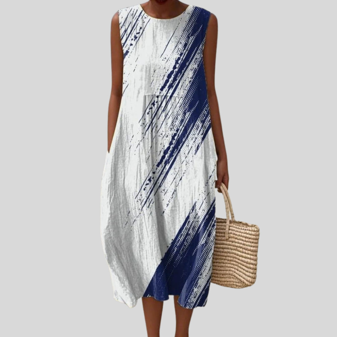 Madeleine - robe fluide et confortable pour femme, longueur midi