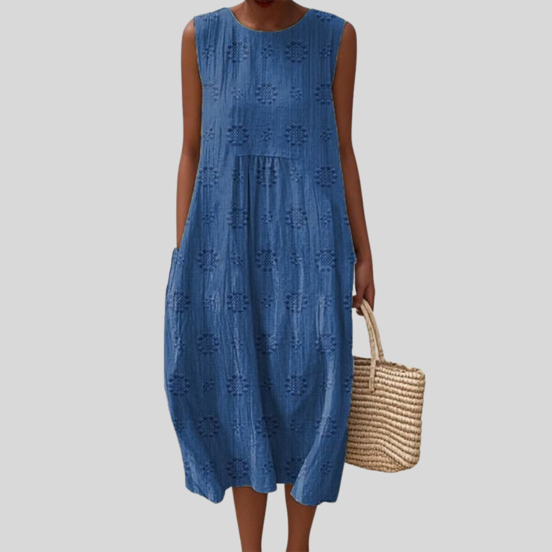 Angélique - robe fluide et confortable pour femme, longueur midi