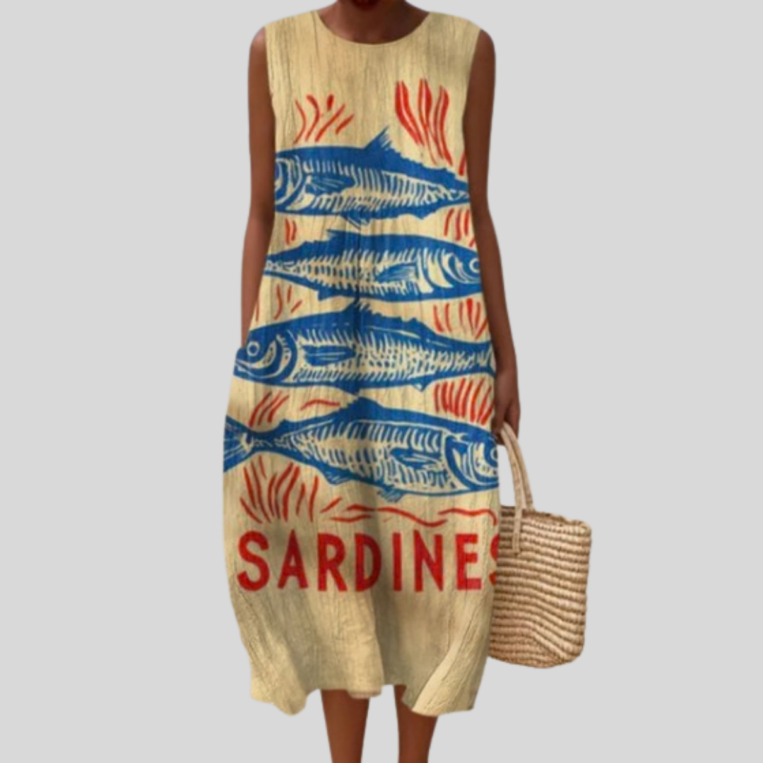Nicole - robe fluide et confortable pour femme, longueur midi
