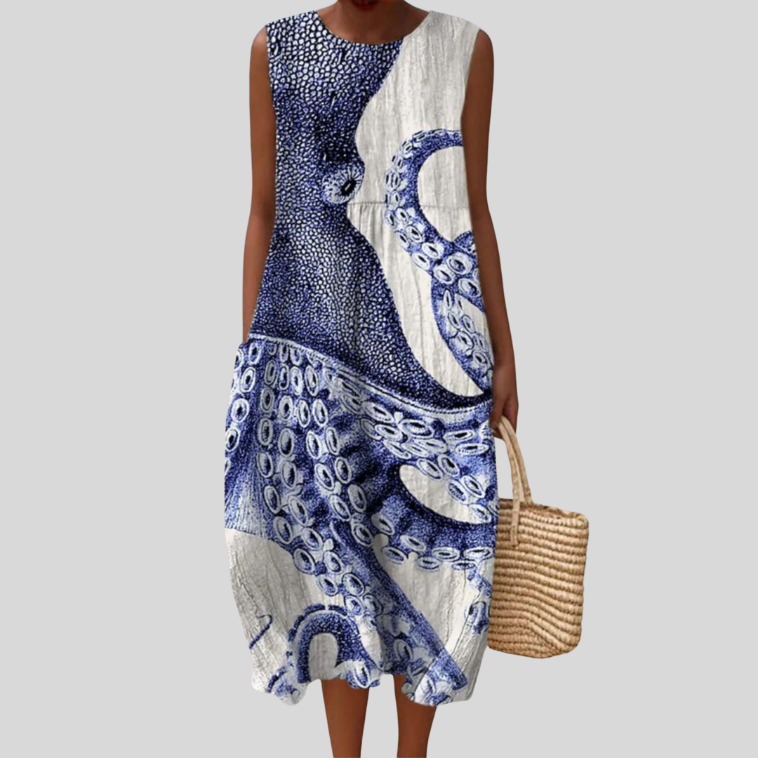 Lucienne - robe fluide et confortable pour femme, longueur midi