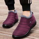 Nhovi Snowy Slips Homme Lunero Eindhoven – Chaussures d’Hiver Imperméables et Chaudes à Enfiler