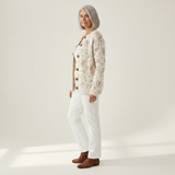 Marvella | Cardigan en maille vintage pour femme - vue de profil