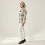 Colombe | Gilet en tricot à carreaux pastel - vue de profil