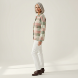 Colombe | Gilet en tricot à carreaux pastel - vue de profil