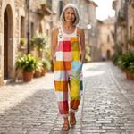 Ghislaine - salopette imprimée pour femme, coupe décontractée