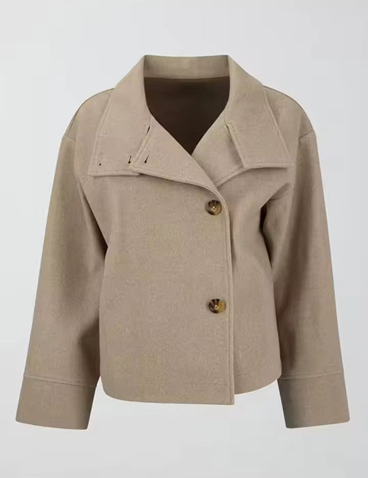 Elise Manteau Court Femme – Élégant, Confortable et Polyvalent à Double Boutonnage