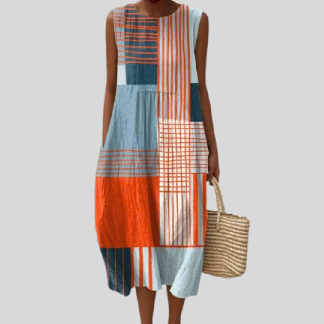 Françoise - robe fluide et confortable pour femme, longueur midi