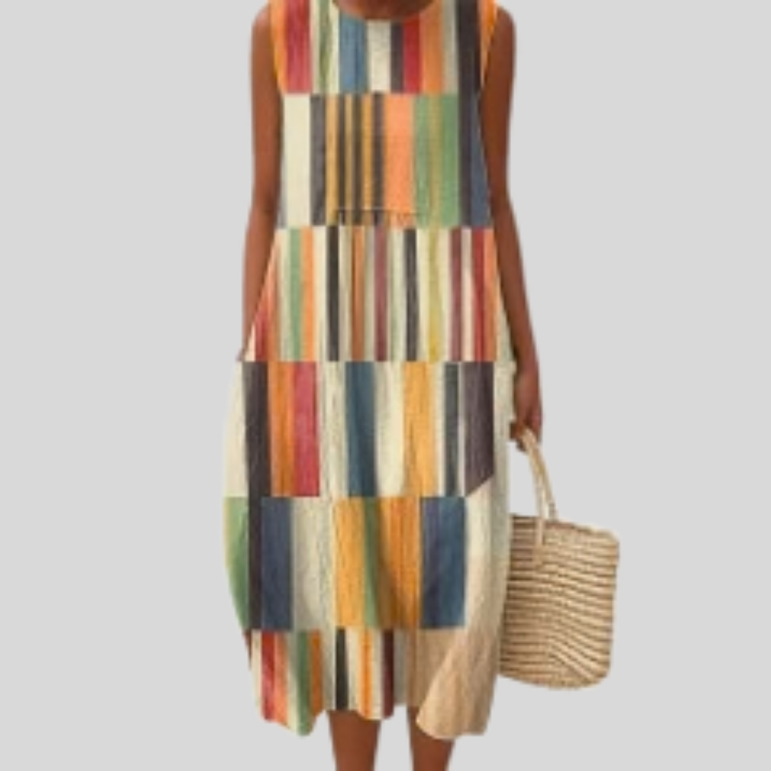 Frédérique - robe fluide et confortable pour femme, longueur midi