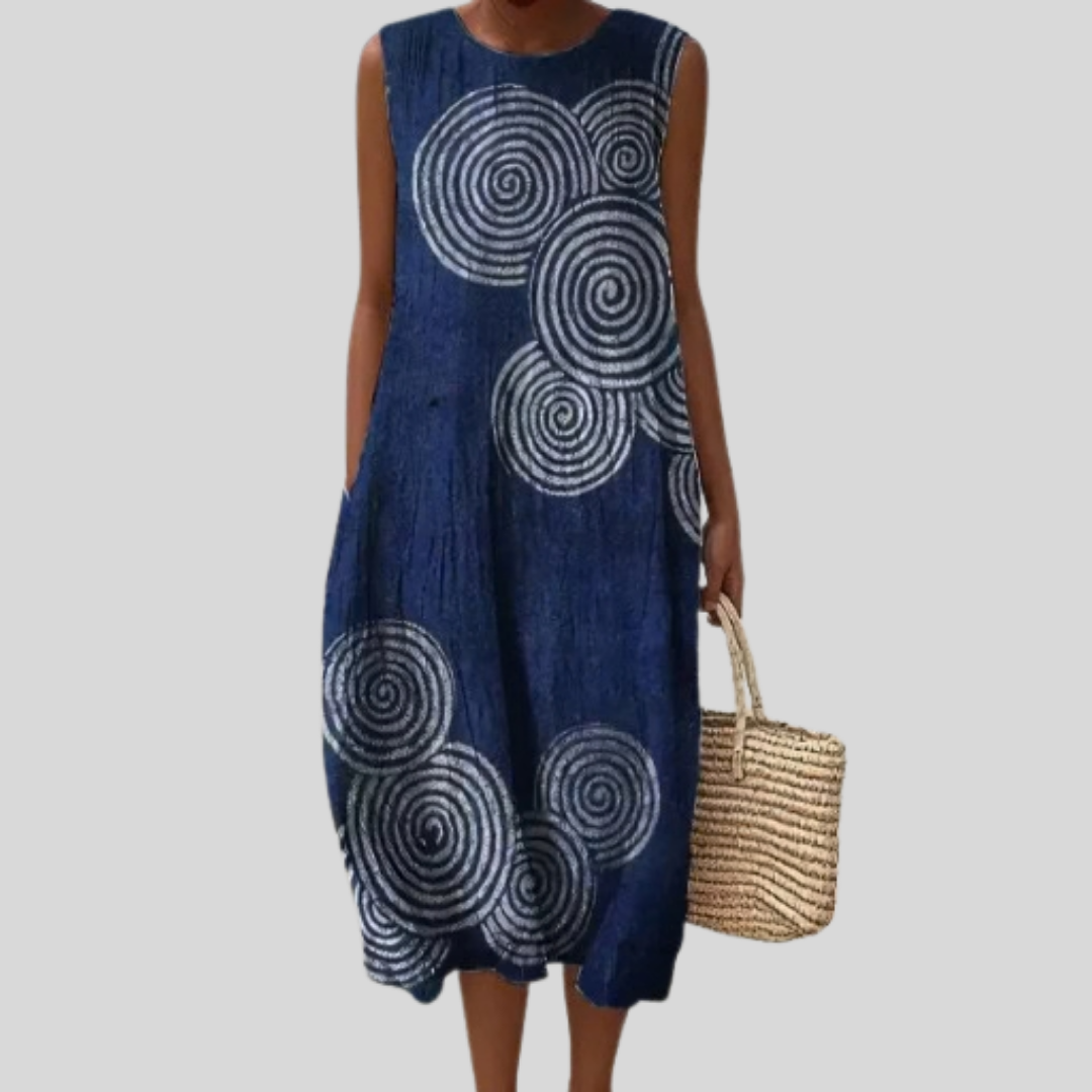 Gaëlle - robe fluide et confortable pour femme, longueur midi