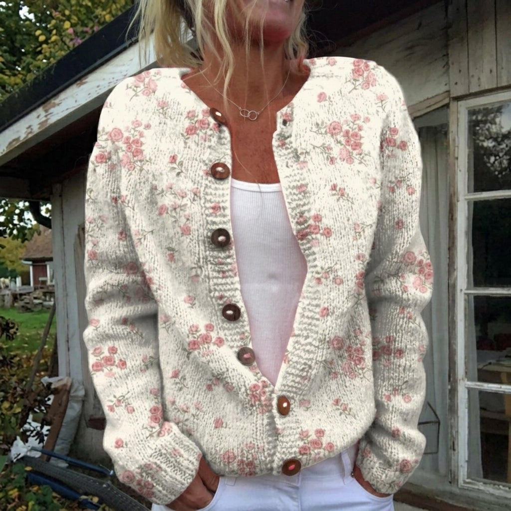 Marvella | Cardigan en maille vintage pour femme - AMORA MODE