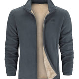 Alex Veste Fleece Unisexe – Jacket Doublé Sherpa Chaud avec Col Montant & Fermeture Zippée