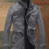 Shon Veste Homme Cuir Vintage – Style Rétro Élégant avec Doublure Chaude & Boutons Classiques