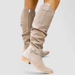 Georgette - Bottes western hauteur genou à tige froncée