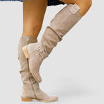 Georgette - Bottes western hauteur genou à tige froncée