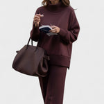 Bérénice - Ensemble haut en maille à col roulé & pantalon