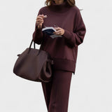 Bérénice - Ensemble haut en maille à col roulé & pantalon