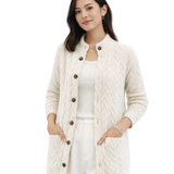 Alexia Pull Femme Col Montant – Maille Douce Ajustée, Manches Longues, Style Décontracté