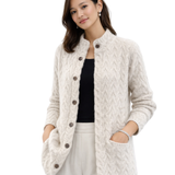 Alexia Pull Femme Col Montant – Maille Douce Ajustée, Manches Longues, Style Décontracté