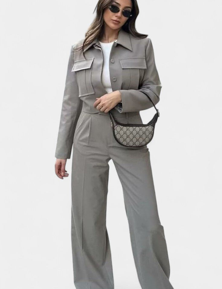 Clarisse - Ensemble veste courte & pantalon large