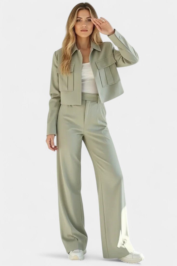 Clarisse - Ensemble veste courte & pantalon large