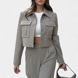 Clarisse - Ensemble veste courte & pantalon large