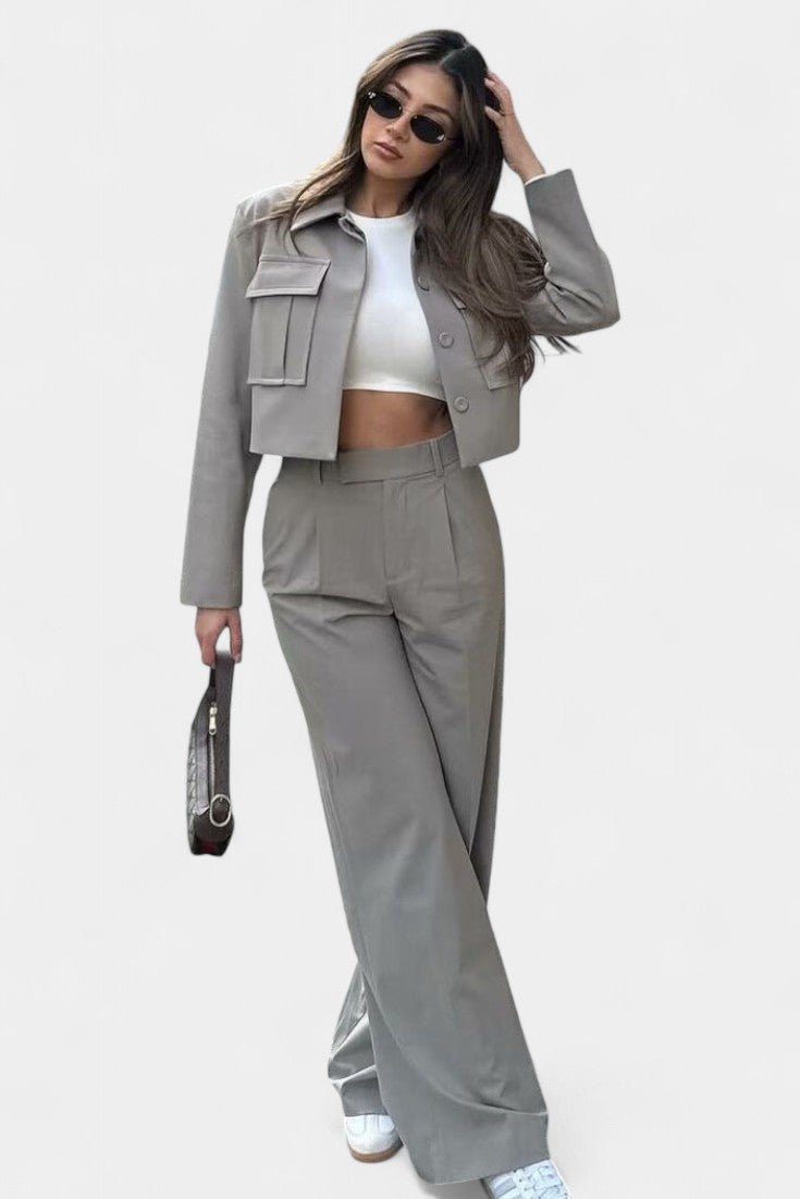 Clarisse - Ensemble veste courte & pantalon large