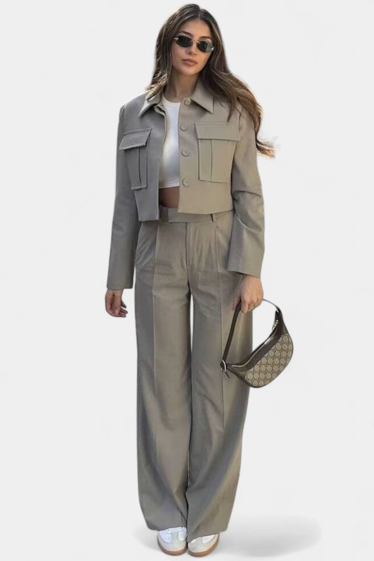 Clarisse - Ensemble veste courte & pantalon large