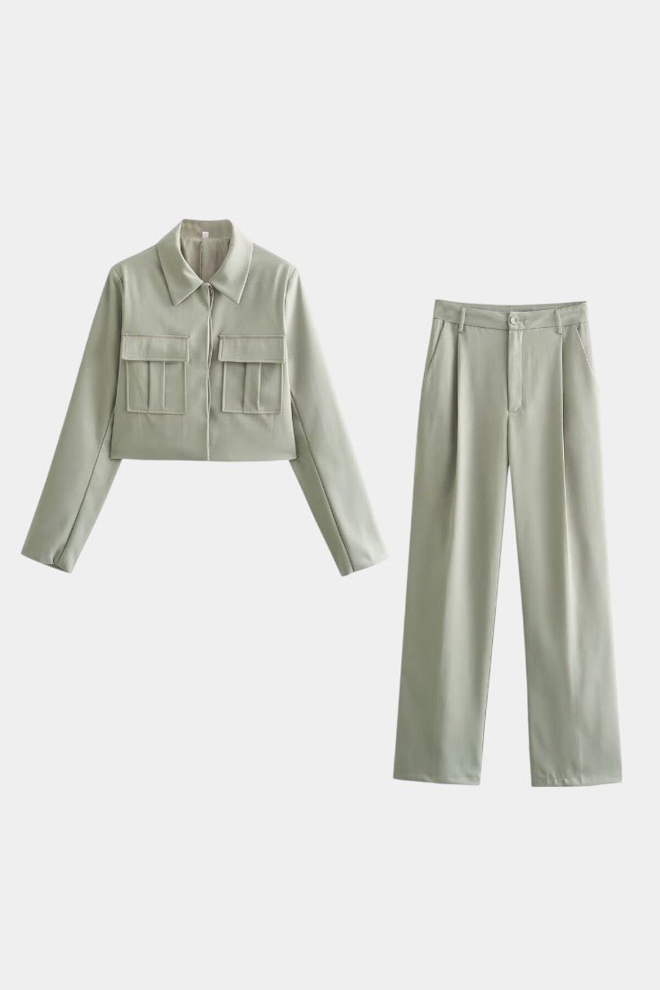 Clarisse - Ensemble veste courte & pantalon large