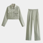 Clarisse - Ensemble veste courte & pantalon large