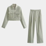 Clarisse - Ensemble veste courte & pantalon large