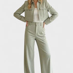 Clarisse - Ensemble veste courte & pantalon large