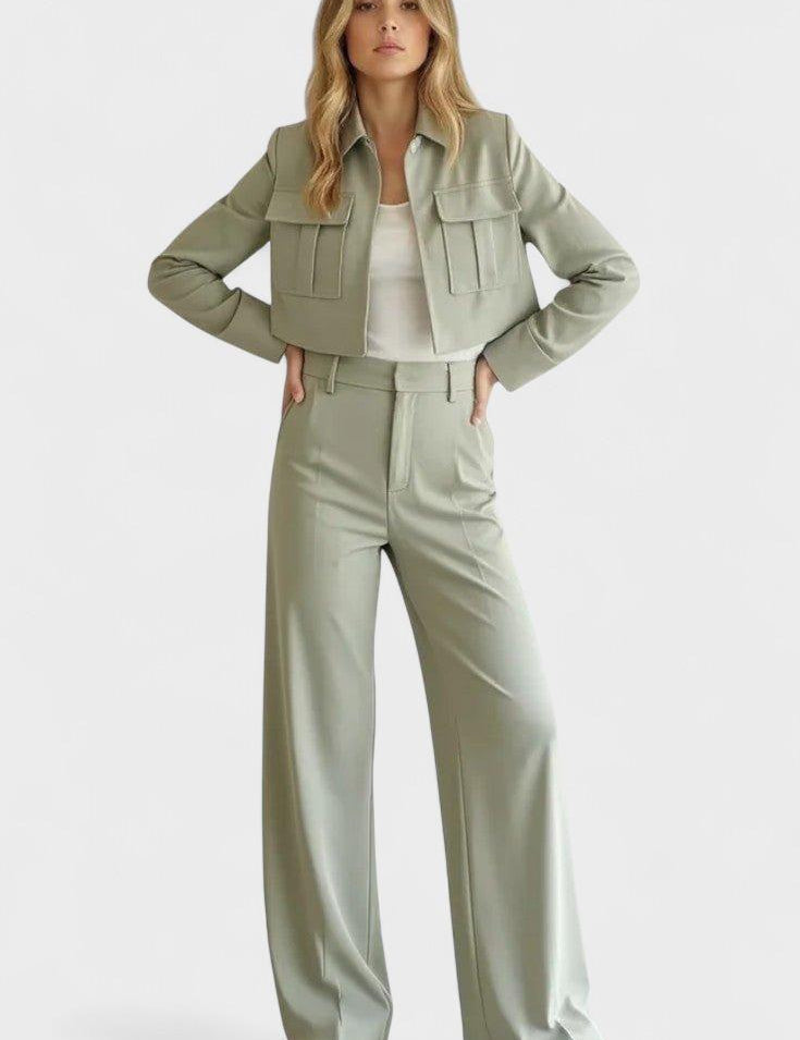 Clarisse - Ensemble veste courte & pantalon large