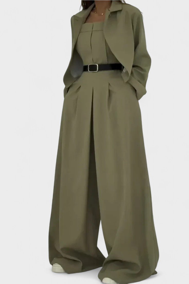 Blandine - Ensemble trois pièces blazer, bustier & pantalon