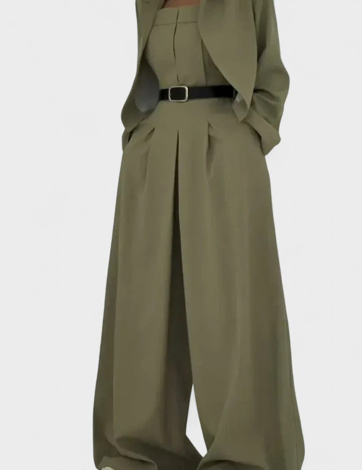 Blandine - Ensemble trois pièces blazer, bustier & pantalon