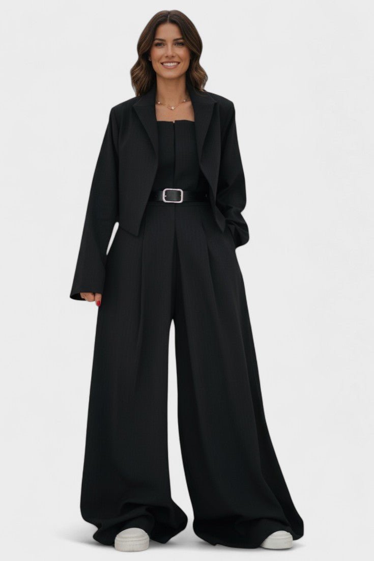 Blandine - Ensemble trois pièces blazer, bustier & pantalon