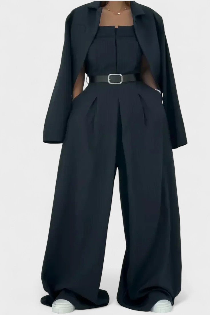 Blandine - Ensemble trois pièces blazer, bustier & pantalon