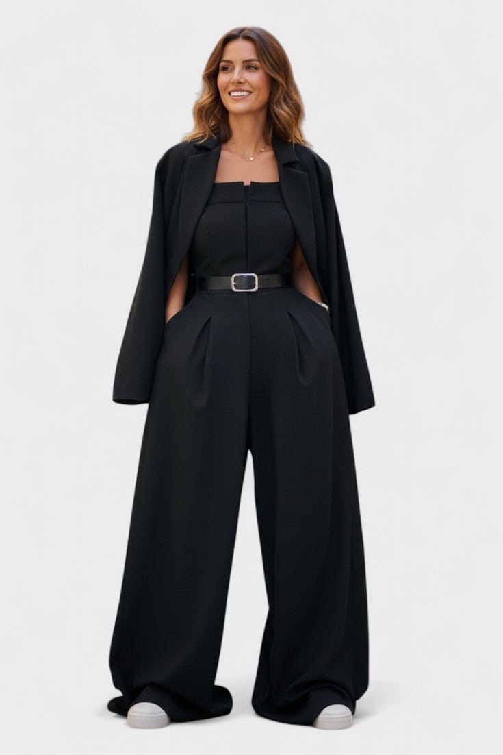 Blandine - Ensemble trois pièces blazer, bustier & pantalon