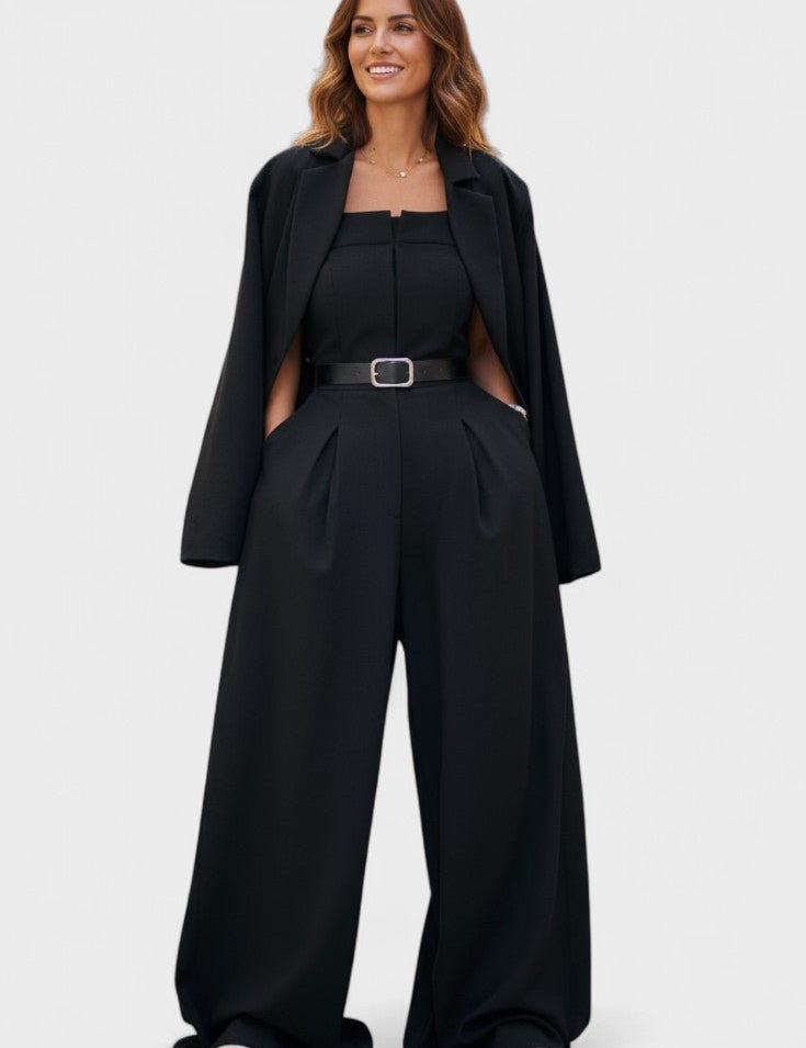 Blandine - Ensemble trois pièces blazer, bustier & pantalon
