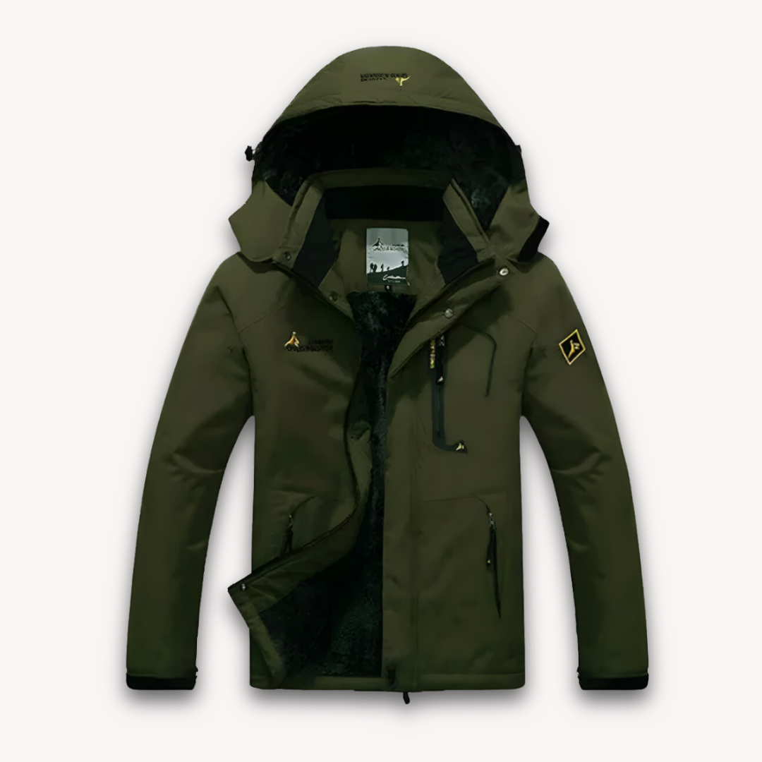 Lucas Veste Hiver Homme Imperméable – Manteau Coupe-Vent avec Doublure Polaire & Capuche