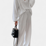 Charline - Ensemble haut ample à manches longues & pantalon large