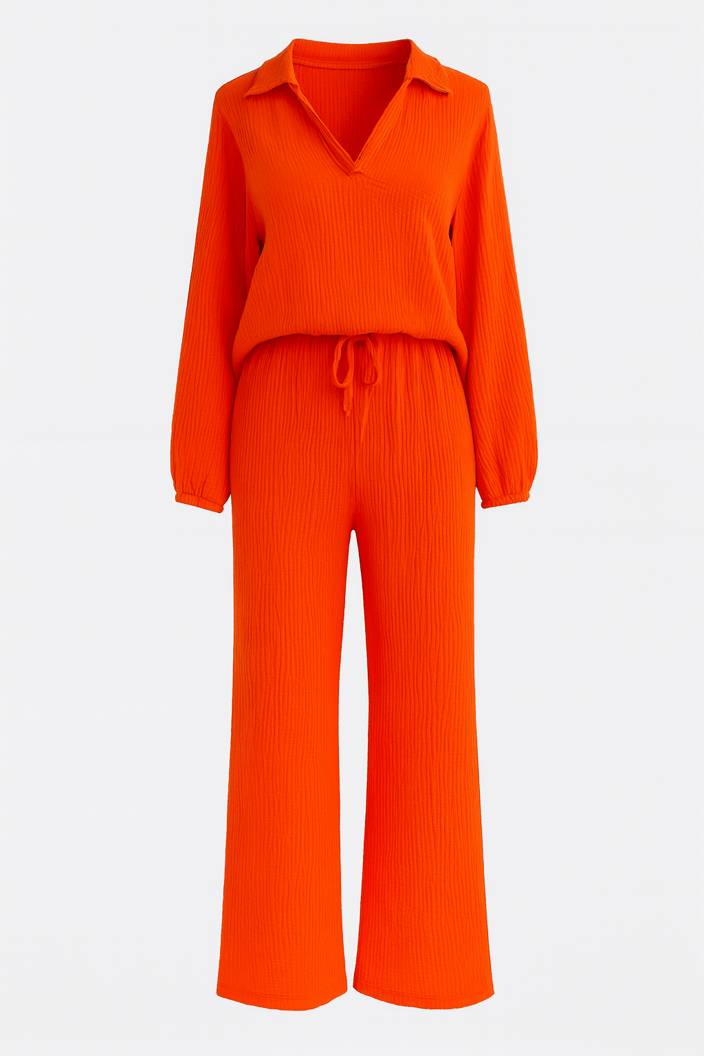 Charline - Ensemble haut ample à manches longues & pantalon large