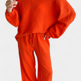 Charline - Ensemble haut ample à manches longues & pantalon large
