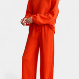 Charline - Ensemble haut ample à manches longues & pantalon large