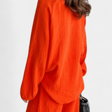Charline - Ensemble haut ample à manches longues & pantalon large