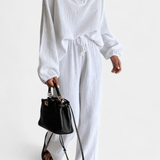 Charline - Ensemble haut ample à manches longues & pantalon large