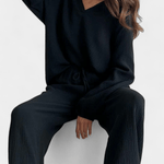 Charline - Ensemble haut ample à manches longues & pantalon large