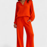 Charline - Ensemble haut ample à manches longues & pantalon large
